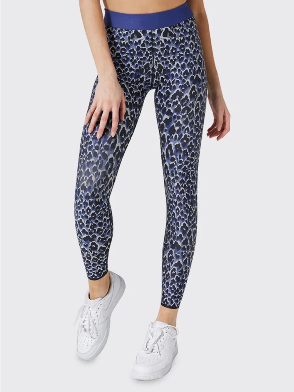 Cor by ultracor Blue Leopard Print High-Waist Leggings size XS